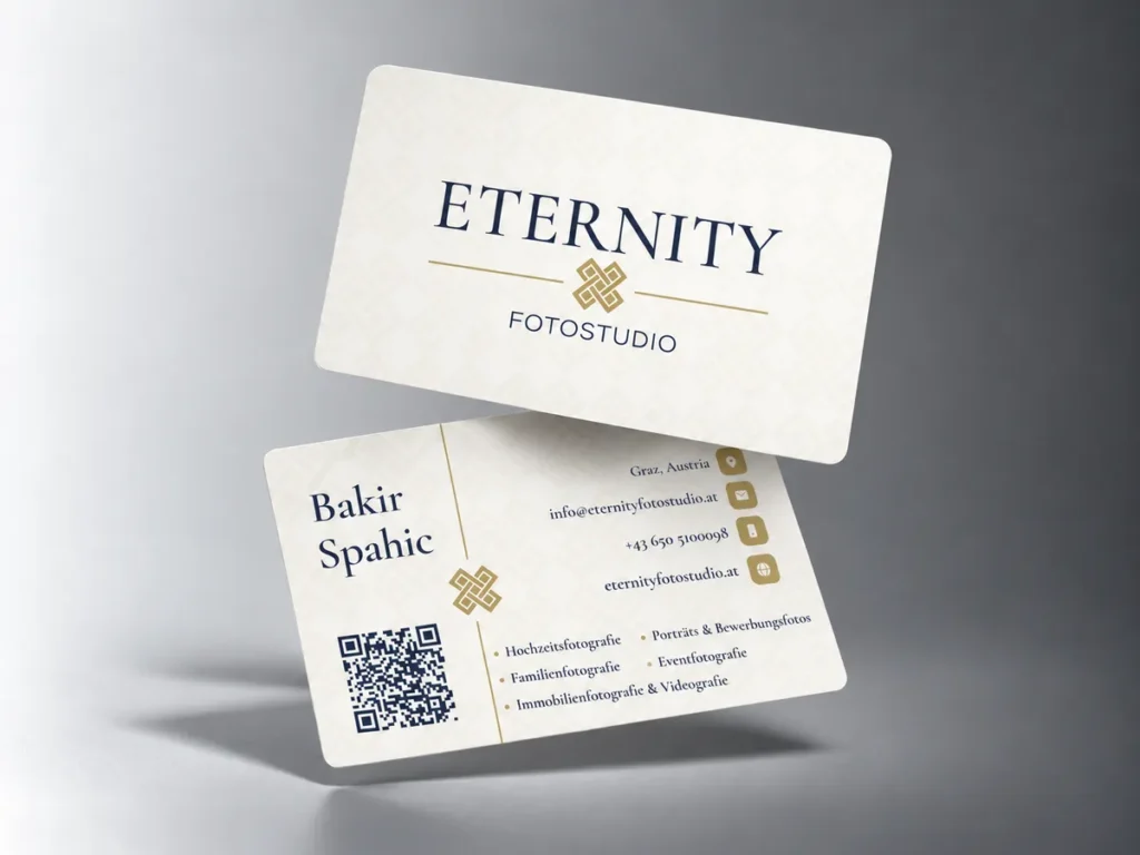 Visitenkarten-Design für Eternity Fotostudio