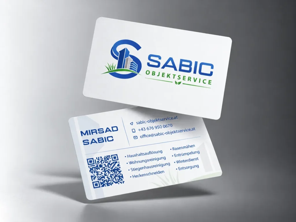 Visitenkarten-Design für Sabic Objektservice